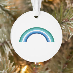 Gay-Männchen Rainbow-Azurblau Ornament