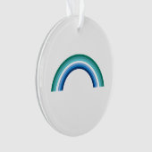 Gay-Männchen Rainbow-Azurblau Ornament (Vorderseite)