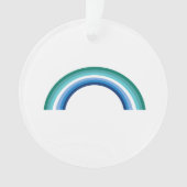 Gay-Männchen Rainbow-Azurblau Ornament (Vorderseite)