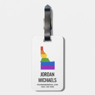 Gay Map of USA Staat von Idaho Gepäckanhänger