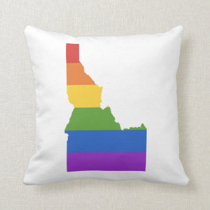 Gay Map of USA  Staat von Idaho Kissen