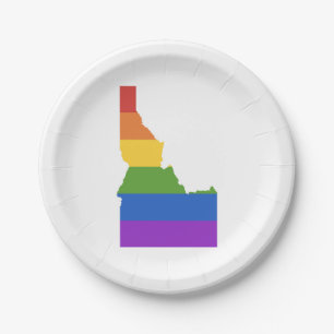 Gay Map of USA Staat von Idaho Pappteller