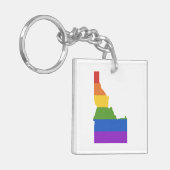 Gay Map of USA| Staat von Idaho Schlüsselanhänger (Vorderseite links)