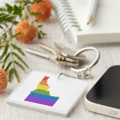 Gay Map of USA| Staat von Idaho Schlüsselanhänger (Vorderseite rechts)