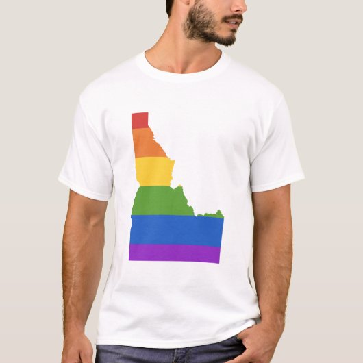 Gay Map of USA| Staat von Idaho T-Shirt (Vorderseite)