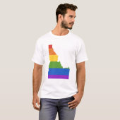 Gay Map of USA| Staat von Idaho T-Shirt (Vorne ganz)