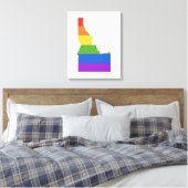 Gay Map USA | Staat Idaho Leinwanddruck (Insitu (Schlafzimmer))