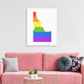 Gay Map USA | Staat Idaho Leinwanddruck (Insitu (Wohnzimmer))