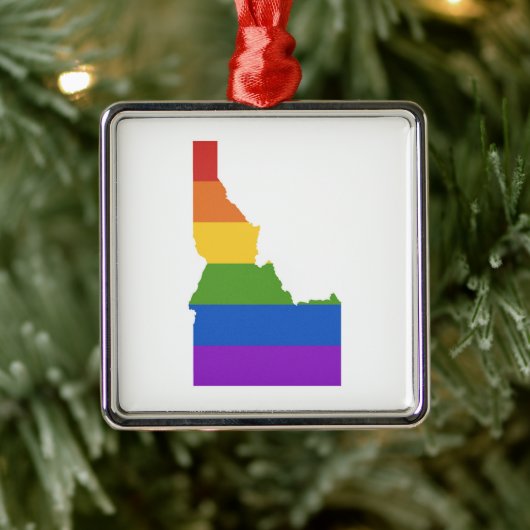 Gay Map USA | Staat Idaho Ornament Aus Metall (Baum)