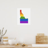 Gay Map USA | Staat Idaho Poster (Küche)