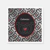 Gay Marriage Personalisiert Silver Paper Napkins Serviette (Vorderseite)