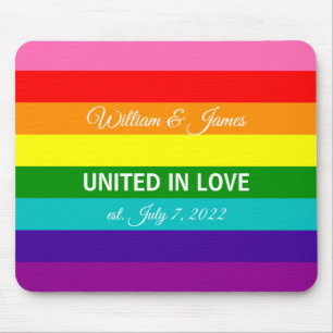 Gay Marriage Rainbow Flag LGBT Benutzerdefinierter Mousepad