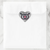 Gay Marriage Silver Heart Sticker (Tasche)
