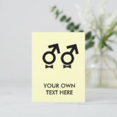 Gay Marriage T - Shirt Postkarte (Stehend Vorderseite)