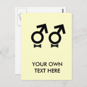 Gay Marriage T - Shirt Postkarte (Vorne/Hinten)