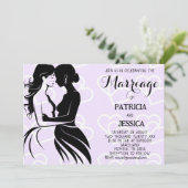 Gay Marriage Two Brids Einladung (Stehend Vorderseite)