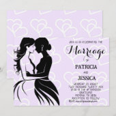 Gay Marriage Two Brids Einladung (Vorne/Hinten)