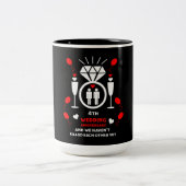 Gay Men 4. Hochzeitstag Zweifarbige Tasse (Mittel)