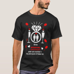 Gay Men 5th Wedding Anniversary T - Shirt