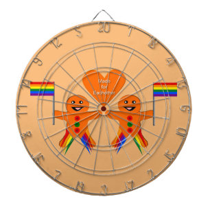 Gay Men Christmas Gingerbread Dartscheibe