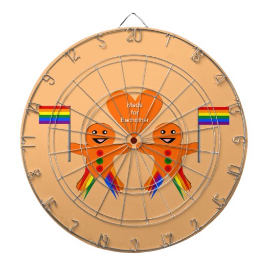 Gay Men Christmas Gingerbread Dartscheibe (vorne)