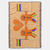 Gay Men Christmas Gingerbread Decke (Vorderseite Vertikal)