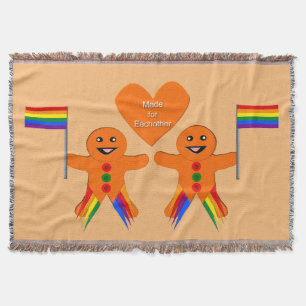 Gay Men Christmas Gingerbread Decke