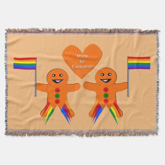 Gay Men Christmas Gingerbread Decke (Vorderseite)