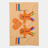 Gay Men Christmas Gingerbread Geschirrtuch (Vertikal)