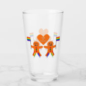 Gay Men Christmas Gingerbread Glas (Rückseite)