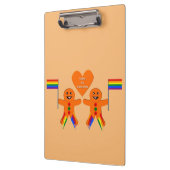 Gay Men Christmas Gingerbread Klemmbrett (Links)