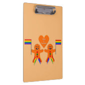 Gay Men Christmas Gingerbread Klemmbrett (Rechts)