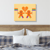 Gay Men Christmas Gingerbread Leinwanddruck (Insitu (Schlafzimmer))
