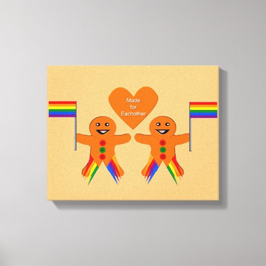 Gay Men Christmas Gingerbread Leinwanddruck (Vorderseite)