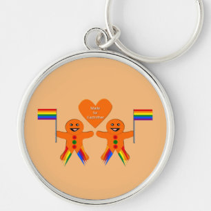 Gay Men Christmas Gingerbread Schlüsselanhänger