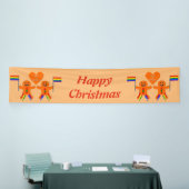 Gay Men Christmas Gingerbrett Couple Custom Banner (Messeveranstaltung)