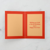 Gay Men Christmas Gingerbrett Couple Custom Karte (Innenseite)