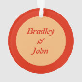 Gay Men Christmas Gingerbrett Couple Custom Ornament (Rückseite)