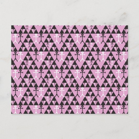 Gay Men Icon Art Muster Postkarte (Vorderseite)