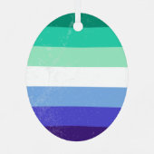 Gay Men Ornament Aus Metall (Rückseite)