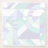 Gay Men Pride Abstrakt Geometric Blue Green Glasuntersetzer (Rückseite)