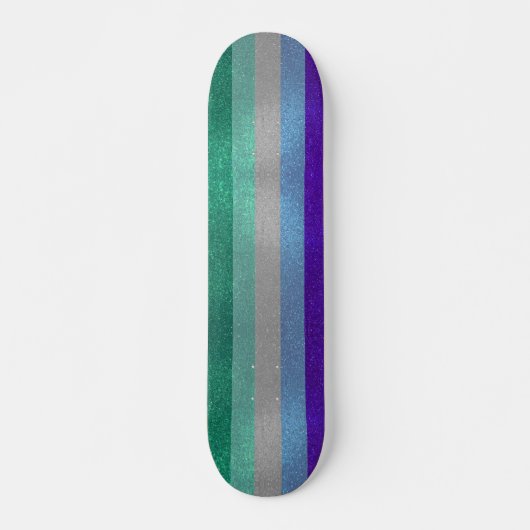 Gay Men Pride Flag Glitzer Glitzern LGBTQ Skateboard (Vorne)