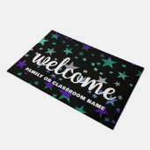 Gay Men Pride Flag Glitzer Stars Begrüßung Zuhause Fußmatte (Schrägansicht)