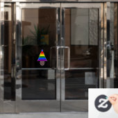 Gay Men Rainbow Christmas Tree Fensteraufkleber (Büro Tür)