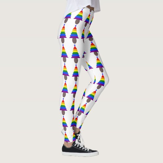 Gay Men Rainbow Christmas Tree Leggings (Rechts)