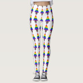 Gay Men Rainbow Christmas Tree Leggings (Vorderseite)