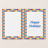 Gay Men Rainbow Christmas Tree und präsentiert Cus Folienkarte (Innenseite)