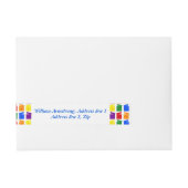 Gay Men Rainbow Christmas Tree und präsentiert Cus Rundum-Adressaufkleber (Vorderseite)