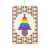 Gay Men Rainbow Christmas Tree und Presents Autolufterfrischer (Vorderseite)