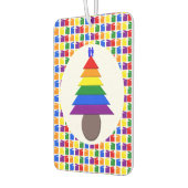 Gay Men Rainbow Christmas Tree und Presents Autolufterfrischer (Links)